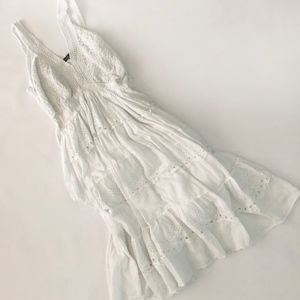White Summer Dress - Sol Clothing - Size Small